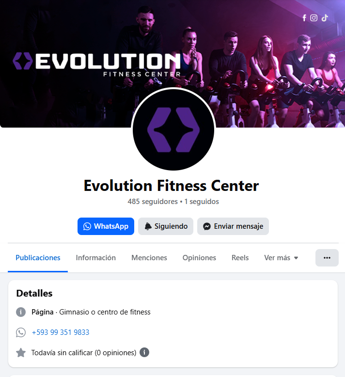 Evolution Fitness Center en Facebook